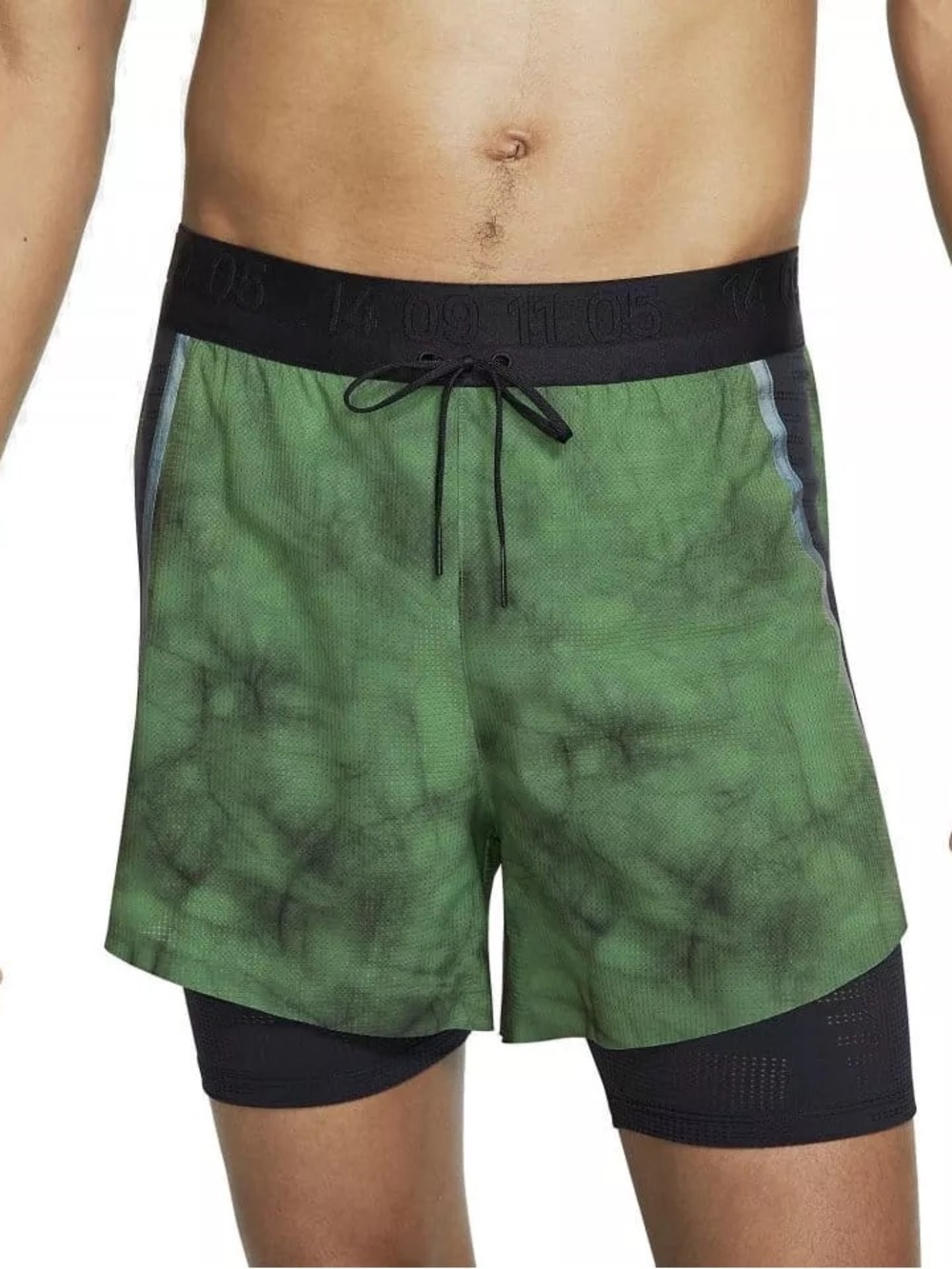 RARE Nike Tech Pack 2-in-1 Running Shorts | BV5687-010 | Green & Black | Vintage